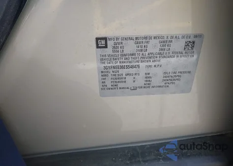 2014 Cadillac Srx Luxury Collection from USA, damaged, VIN 3GYFNEE36ES548476